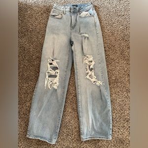 wild fable size 0/25 light wash high rise boyfriend jeans